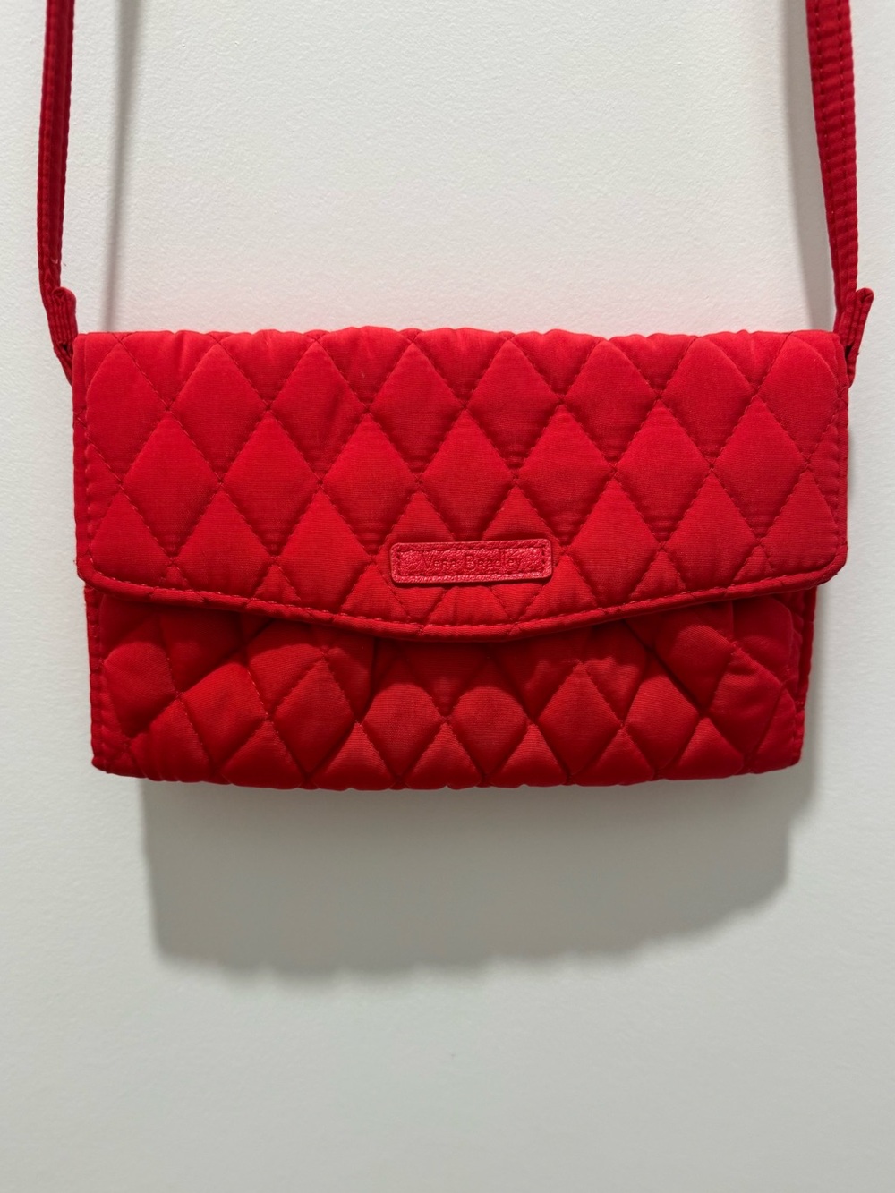 Vera Bradley Quilted Red Crossbody Shoulder Bag